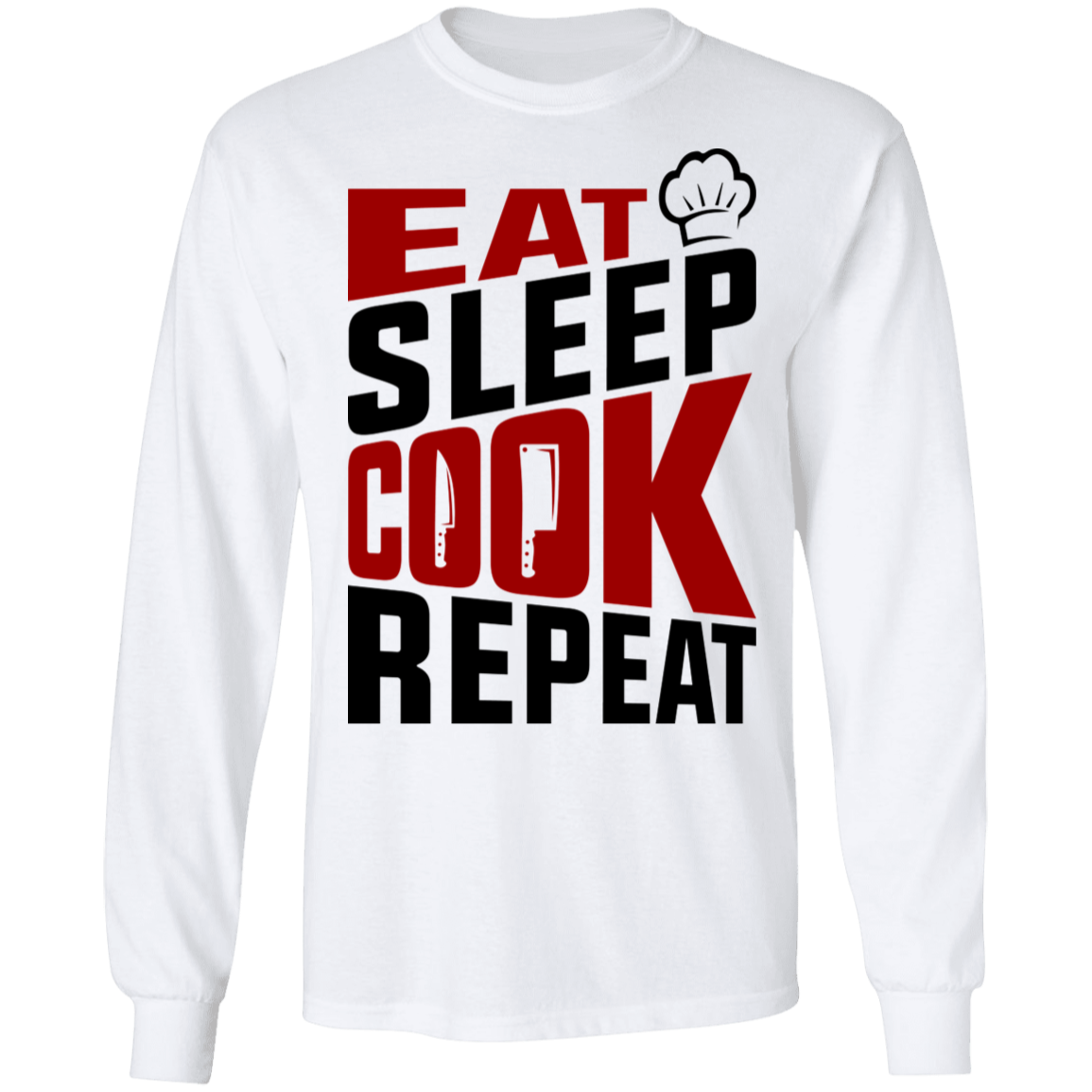 Eat Sleep Cook Repeat Cooking Long Sleeve T-Shirt