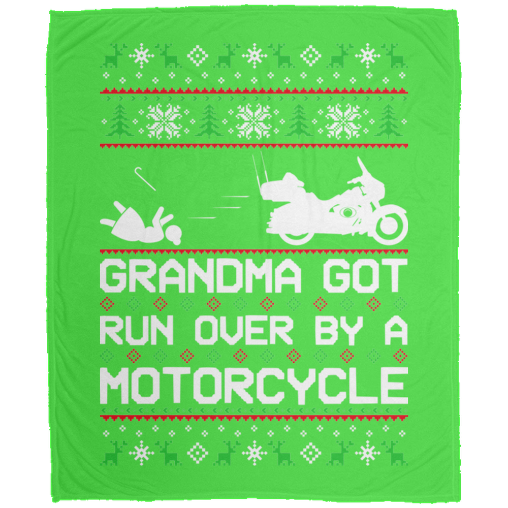 Wheel Spin Addict Christmas Motorcycle Cruiser HD Fleece Blanket - 50x60