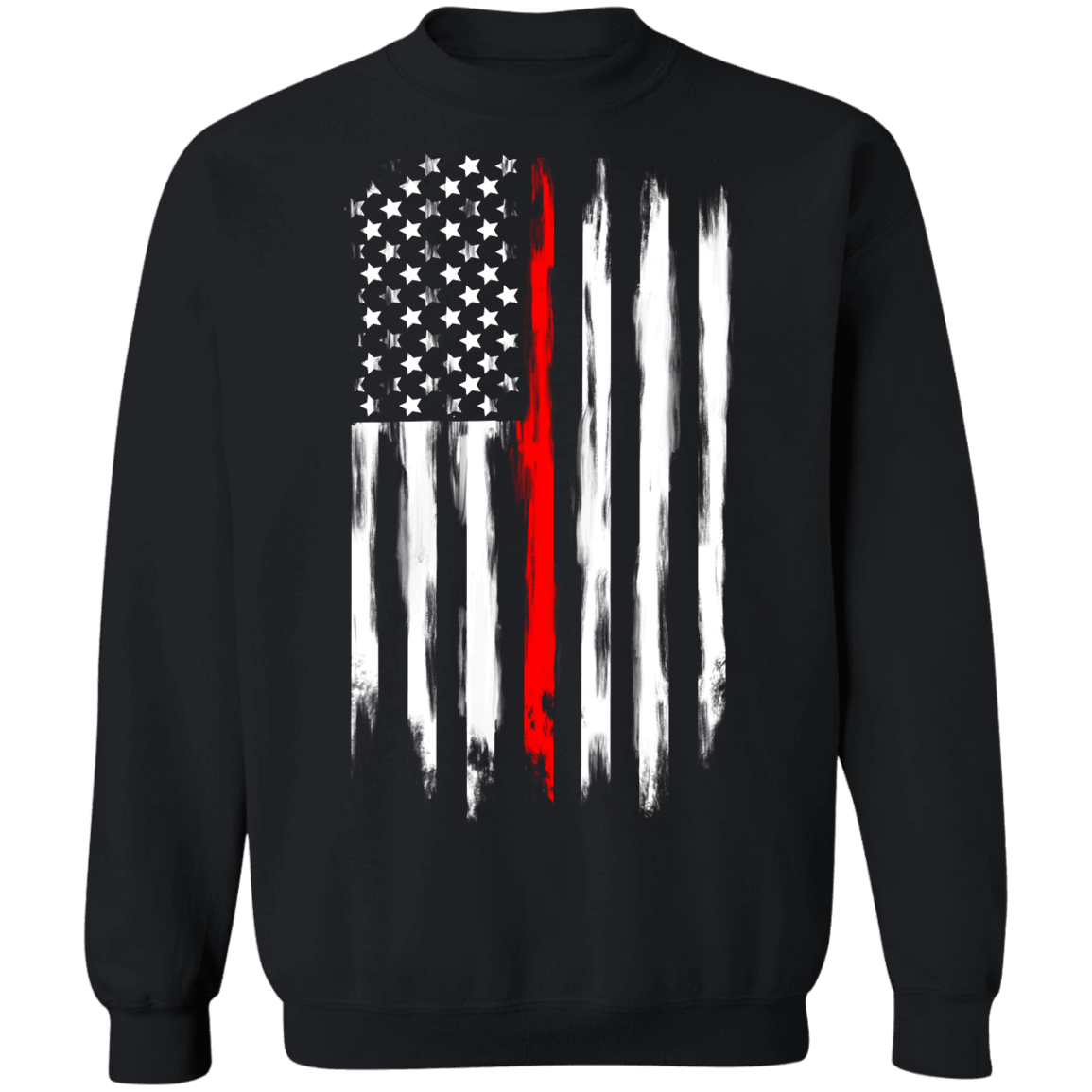 Firefighter Thin Red Line American Flag Crewneck Sweatshirt