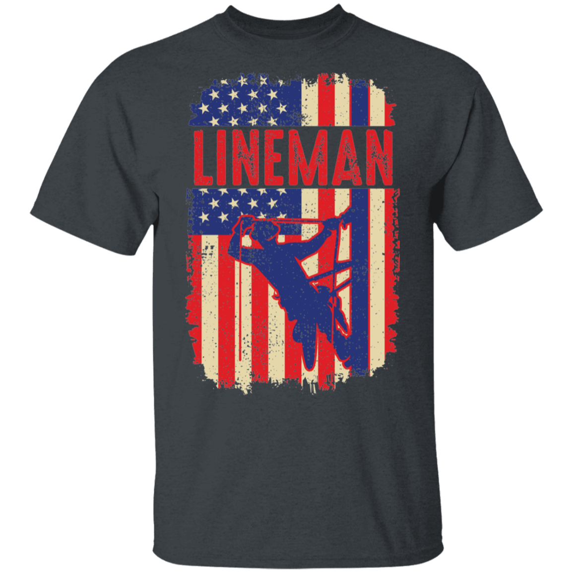 Lineman American Flag T-Shirt