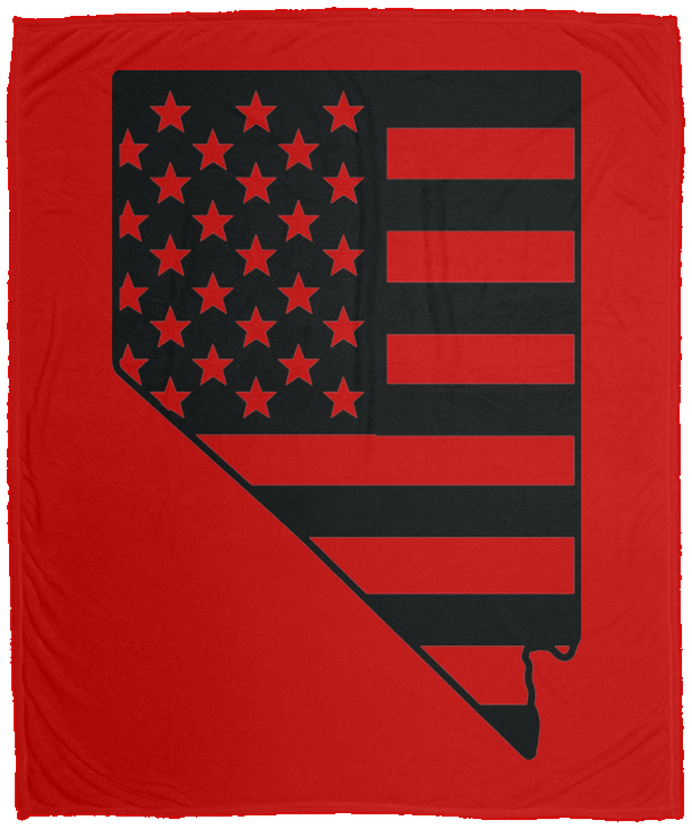 Nevada American Flag State Fleece Blanket - 50x60