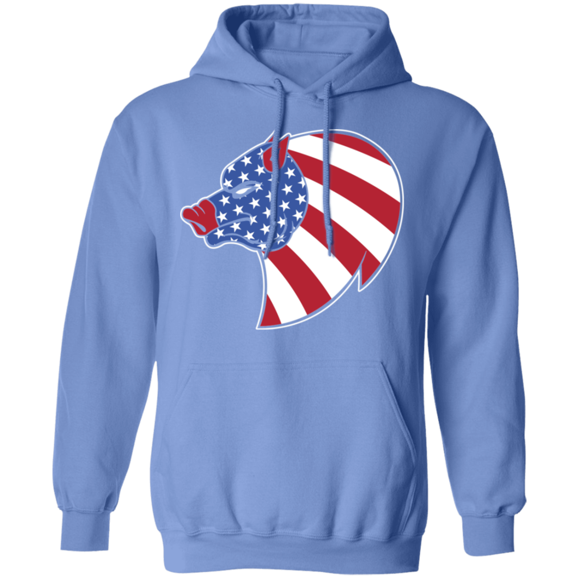 Pig Hog American Flag USA Pullover Hoodie