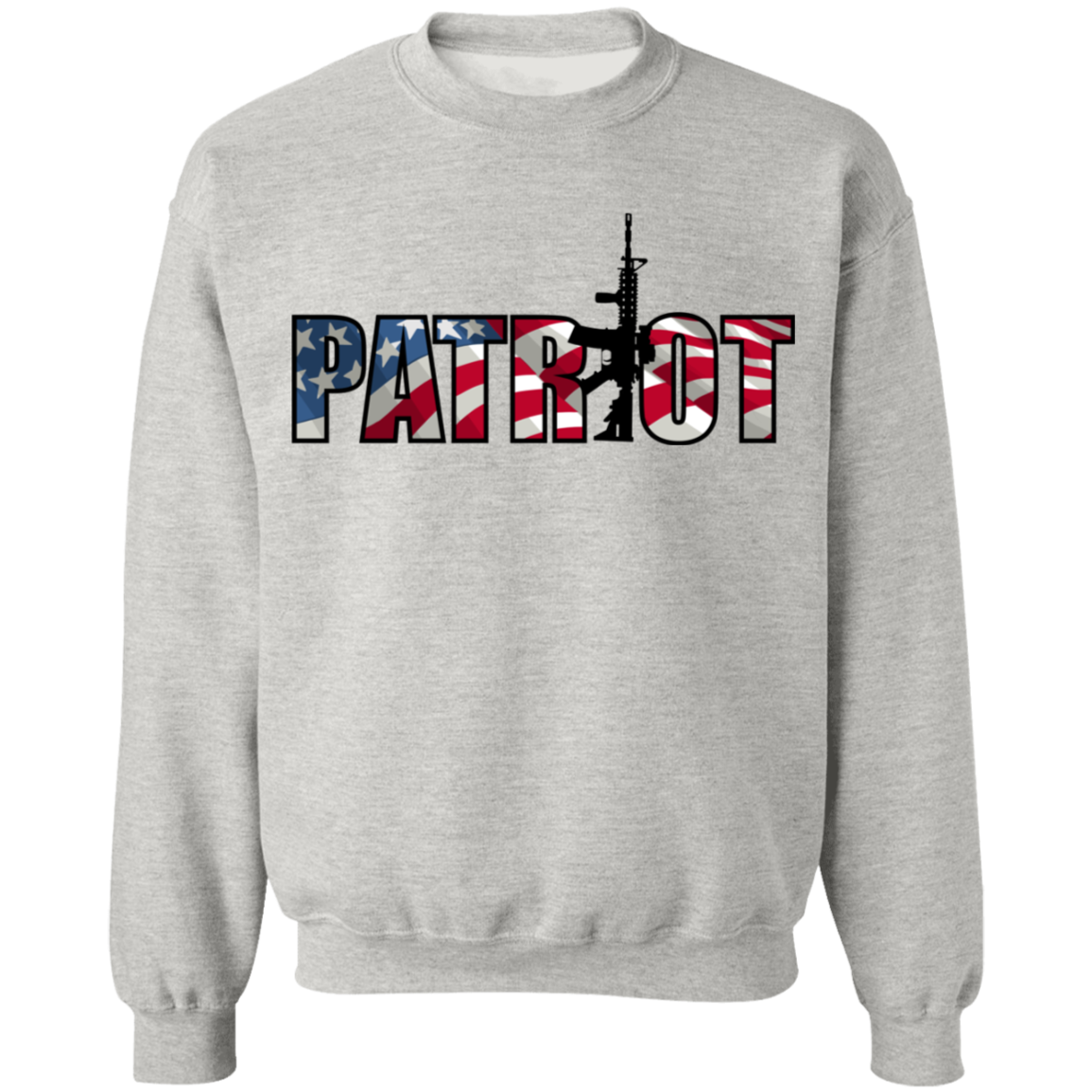 Patriot American Flag Defense Crewneck Sweatshirt