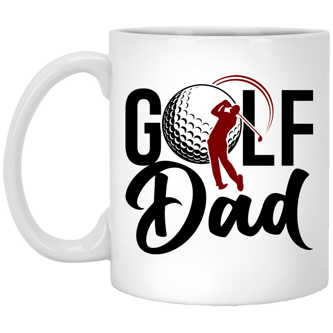 Golf Dad Father Golfing 11 oz. White Mug