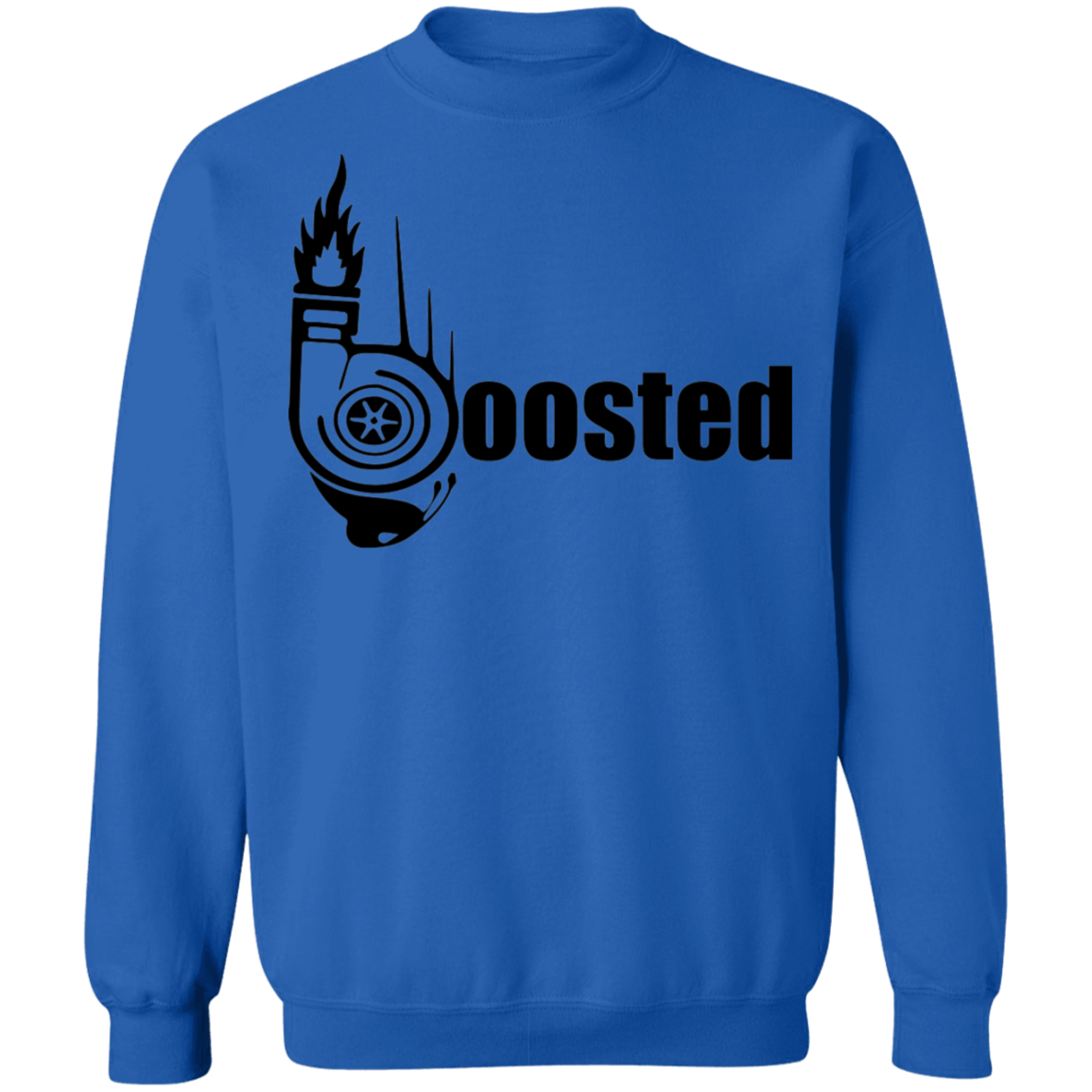 Boosted Turbo Word Boosted Turbo Racing Gapped Crewneck Sweatshirt