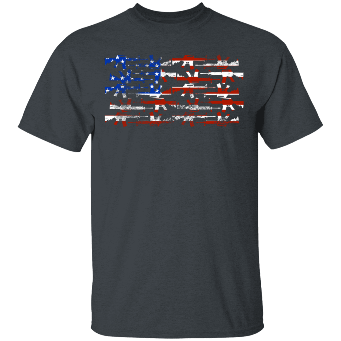 Rifle Firearm American Flag T-Shirt