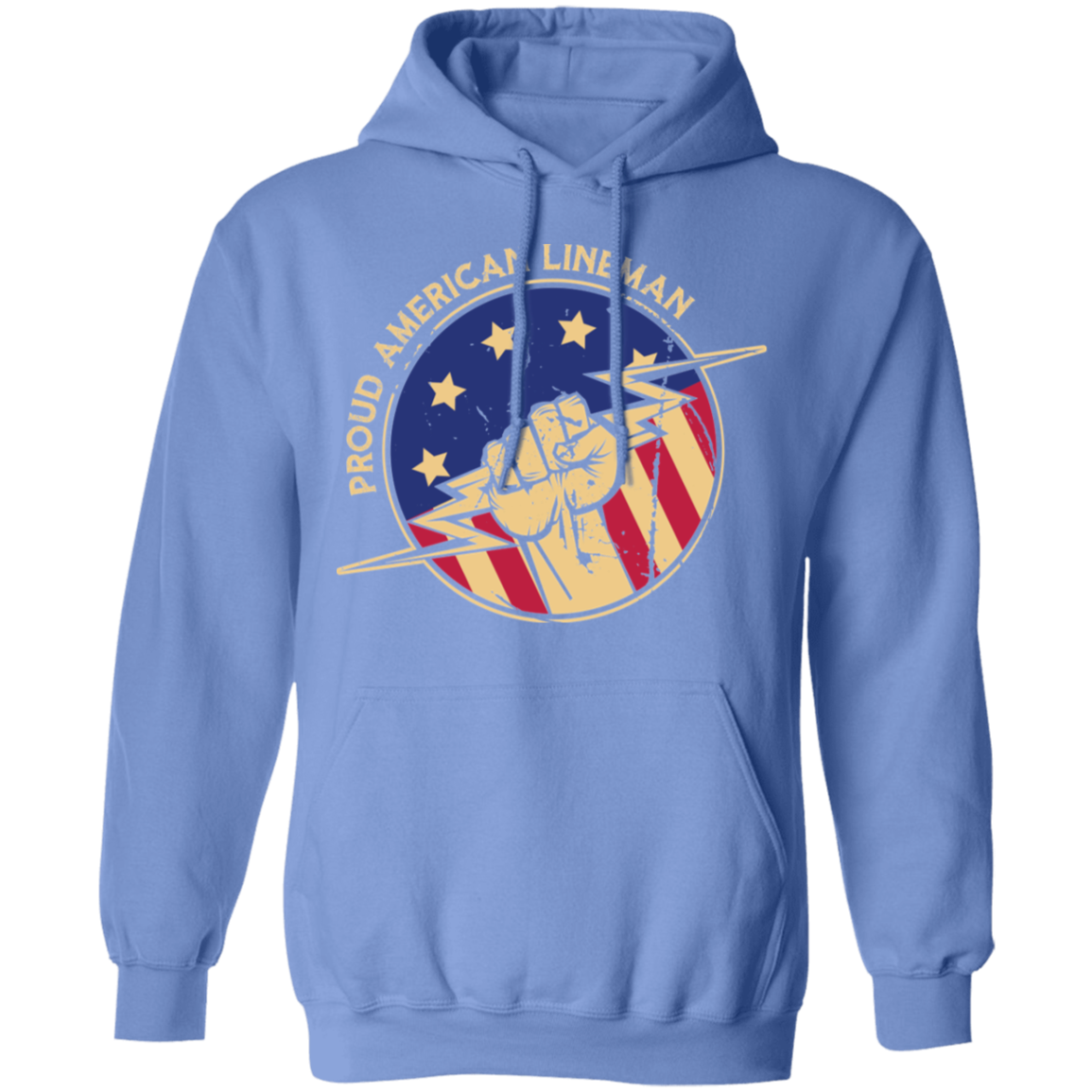 Proud American Lineman Pullover Hoodie