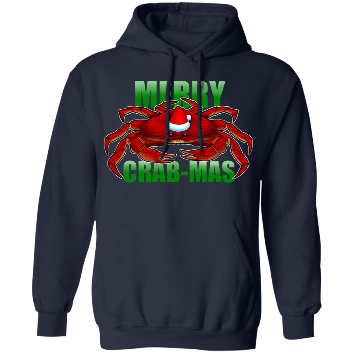 Merry Crab-Mas Saltwater Christmas Pullover Hoodie