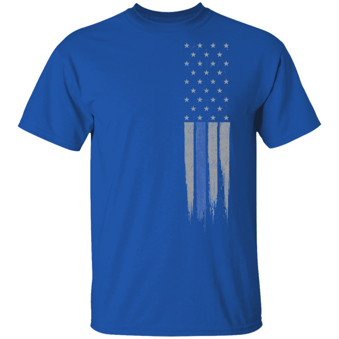 Police Officer Thin Blue Line American Flag T-Shirt
