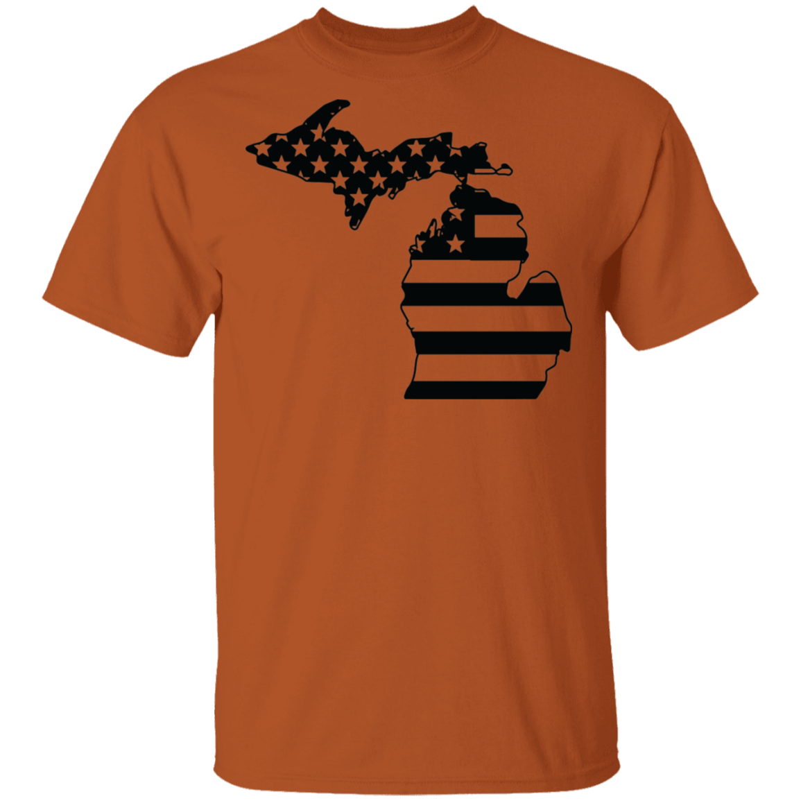 Michigan State American Flag Pride T-Shirt