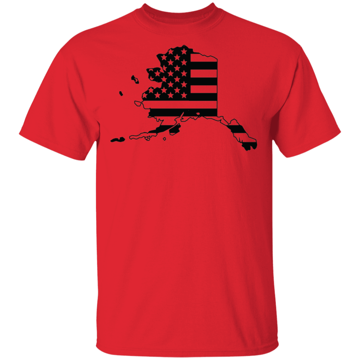 Alaska AK State American Flag Pride T-Shirt
