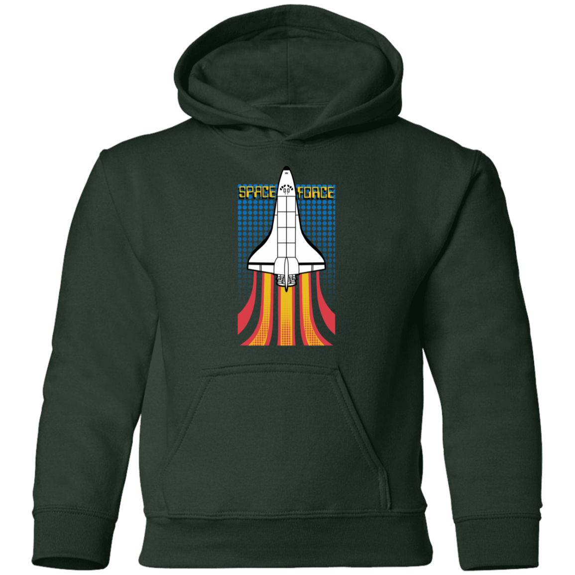 Youth Space Force Retro 80s Pullover Hoodie