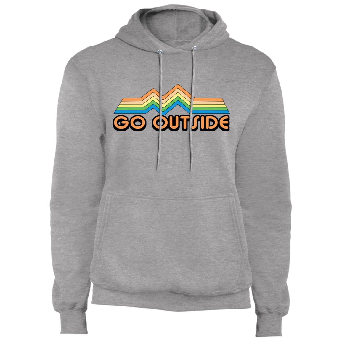 Go Outside Camping Nature Bright Premium Pullover Hoodie