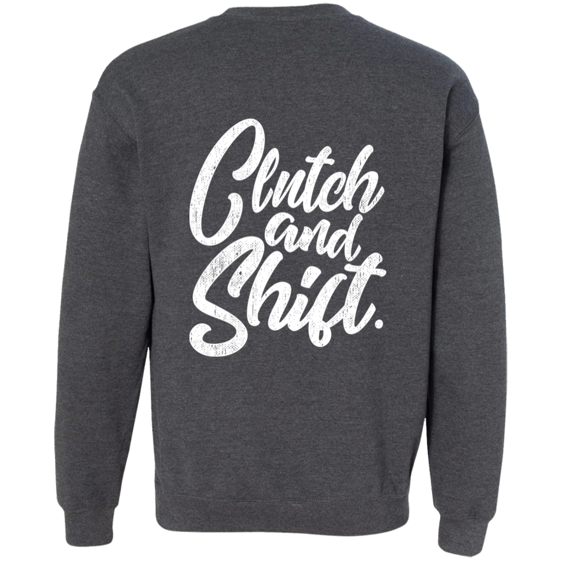 Back Side Clutch Shift Crewneck Pullover Sweatshirt