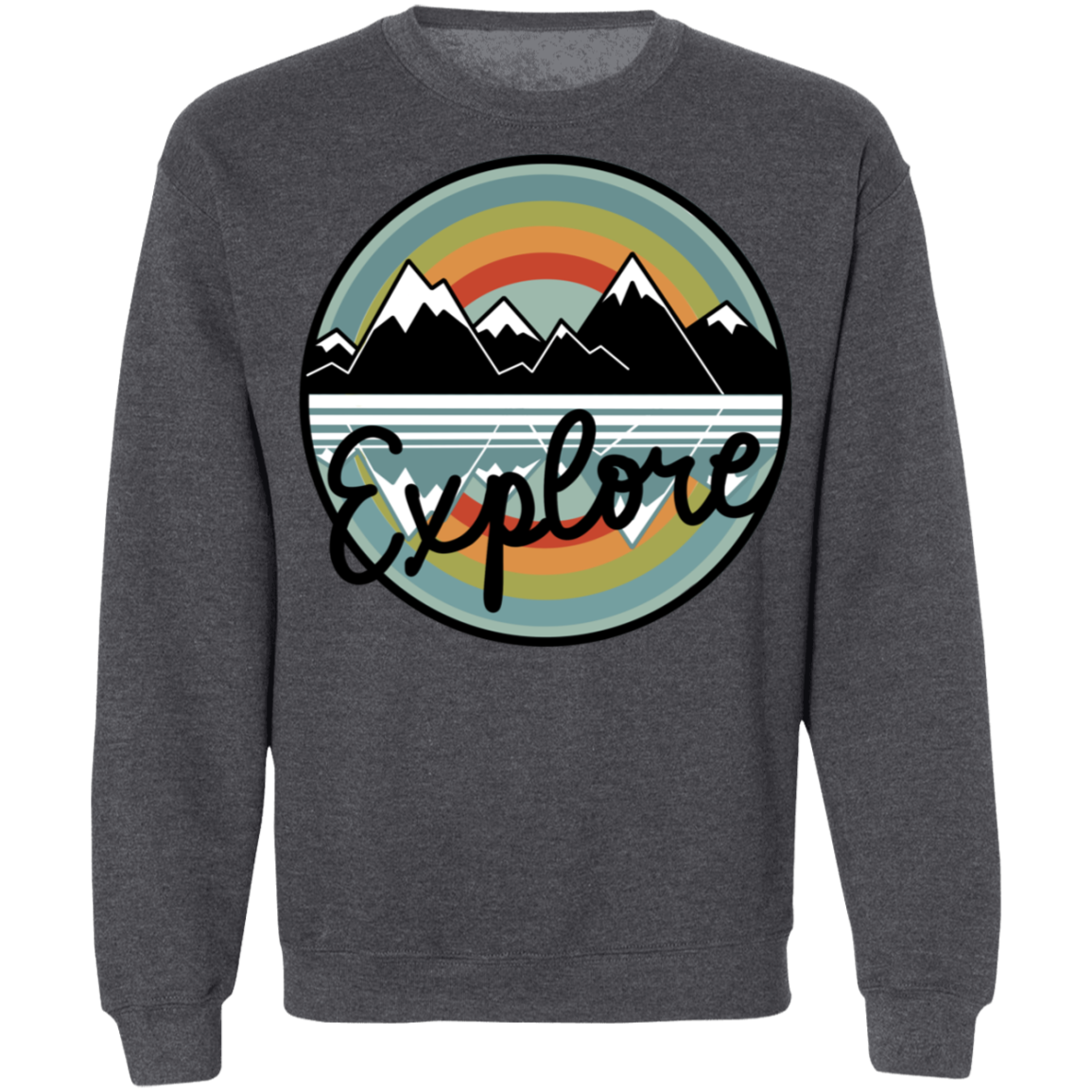 Explore Mountains Hiking Camping Crewneck Sweatshirt