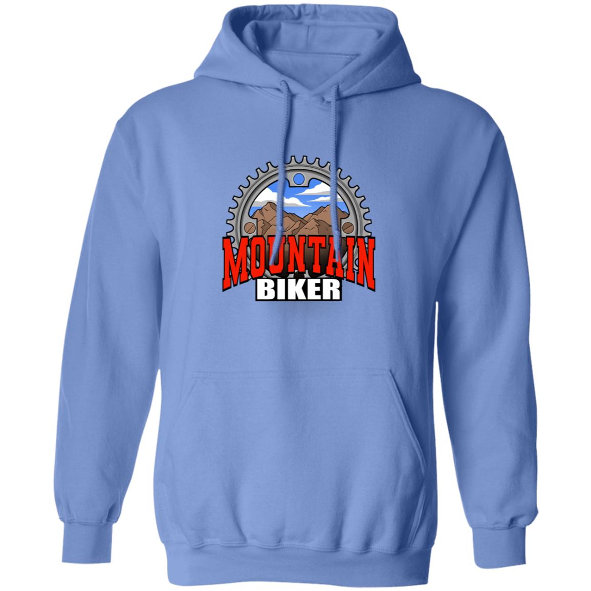 Mountain Biker Scenery Pullover Hoodie
