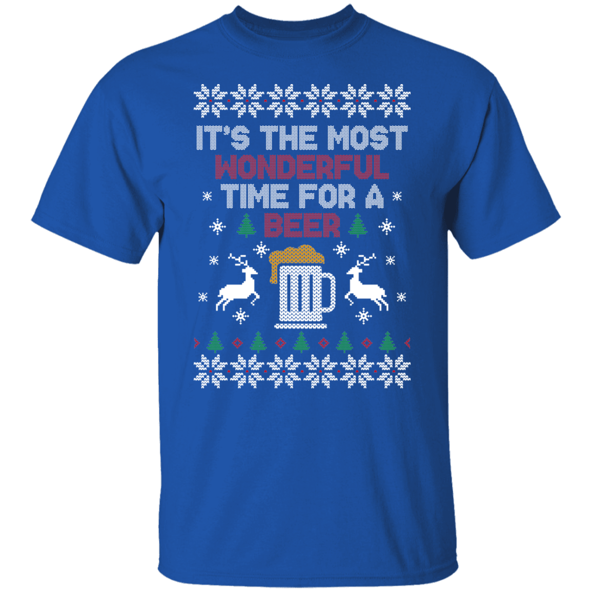 It's The Most Wonderful Time For A Beer Ugly Christmas Party T-Shirt