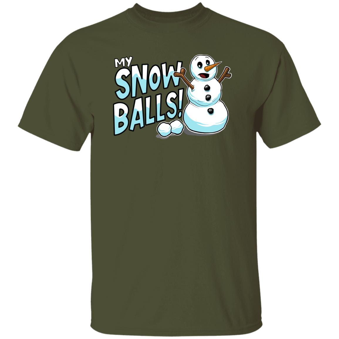 My Snow Balls Funny Snowman Christmas T-Shirt