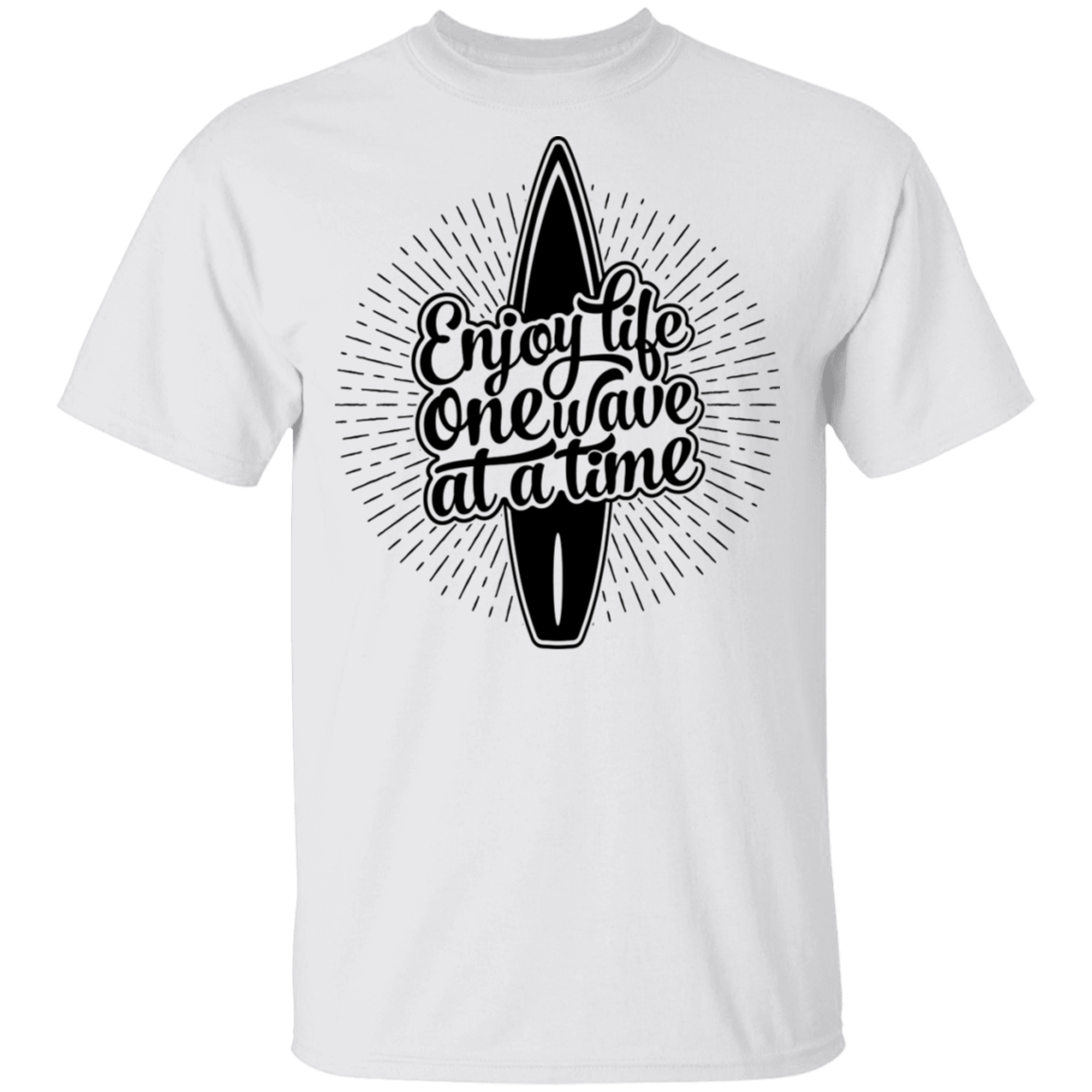 Enjoy Life One Wave At A Time Surfing T-Shirt