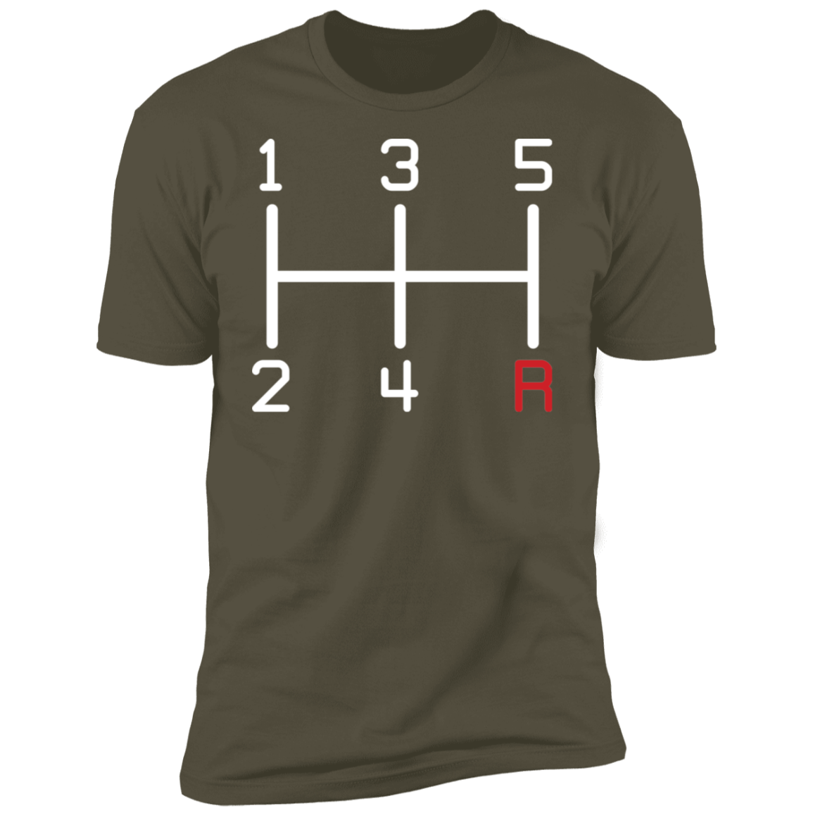 5-Speed Manual Stick Shift Premium Short Sleeve T-Shirt