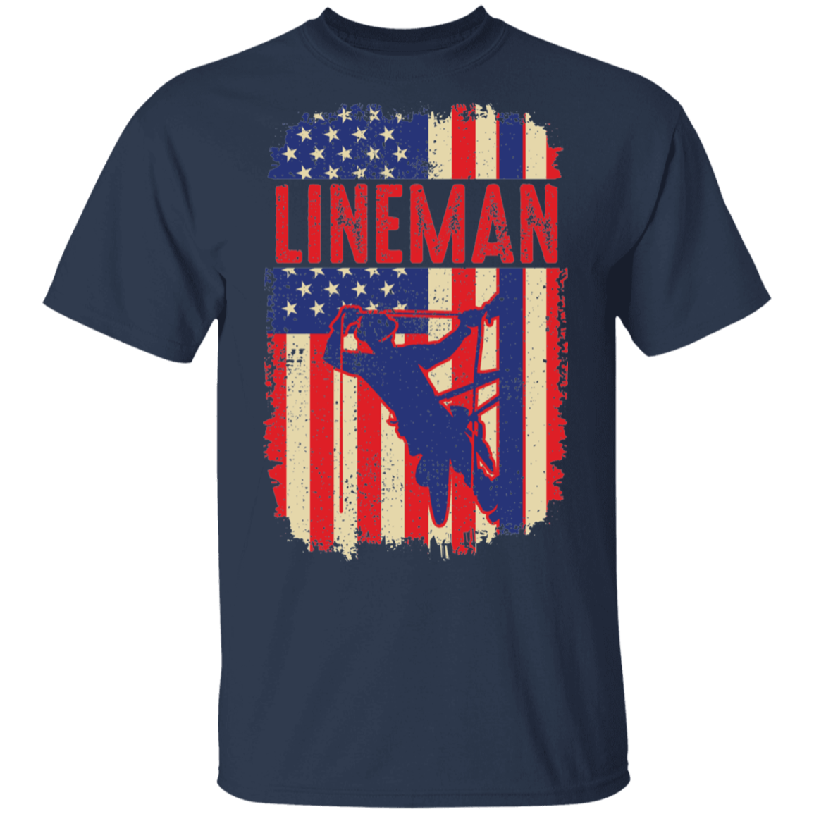 Lineman American Flag T-Shirt