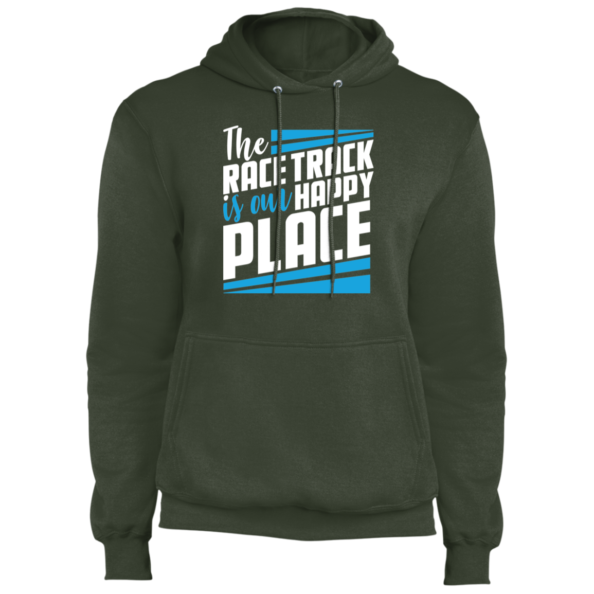 The Race Track Is Our Happy Place Racing Pullover Hoodie
