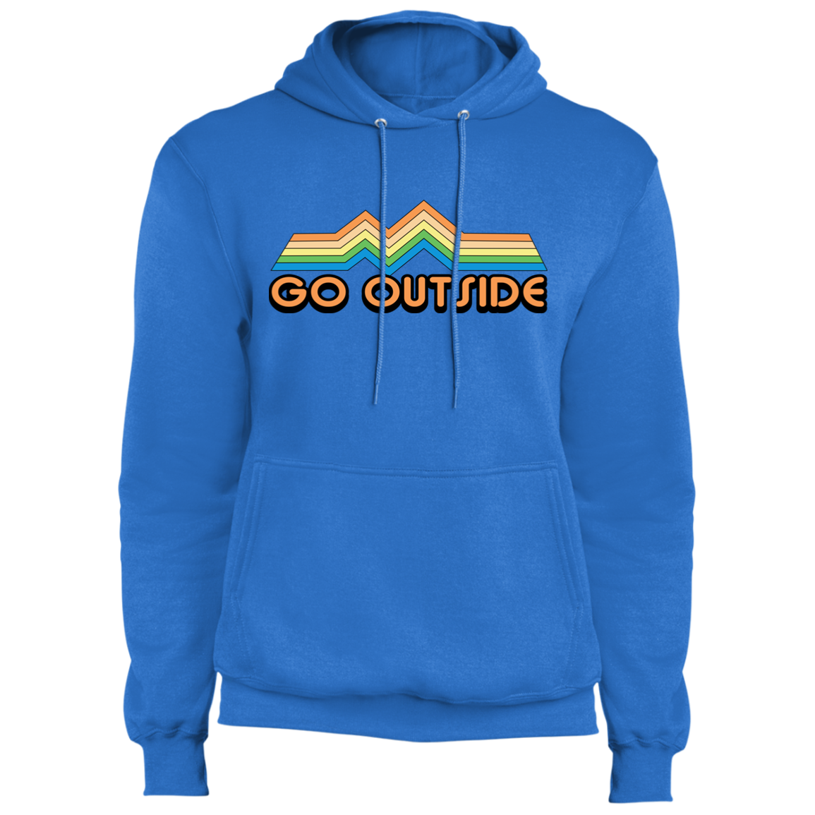Go Outside Camping Nature Bright Premium Pullover Hoodie