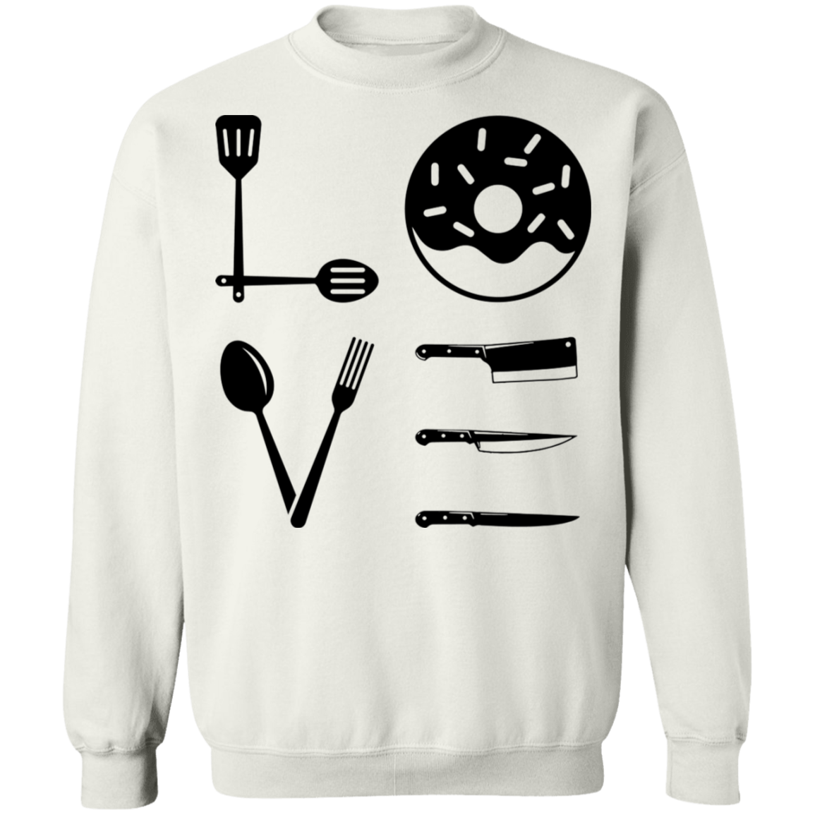 Love Food Cooking Chef Crewneck Sweatshirt