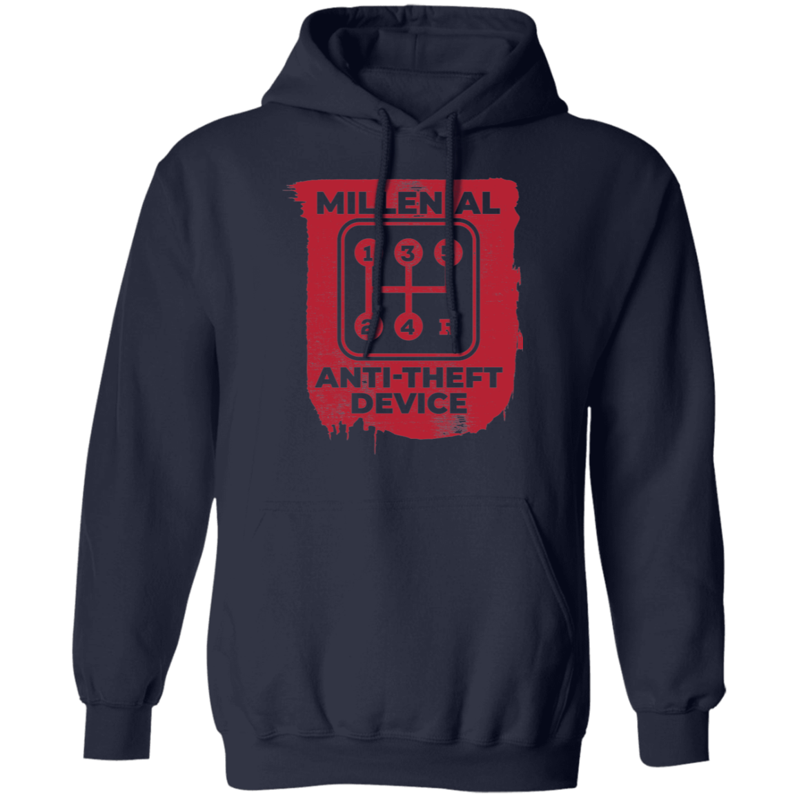 Millennial Anti-Theft Device Manual Stick Shift 5-Speed Pullover Hoodie