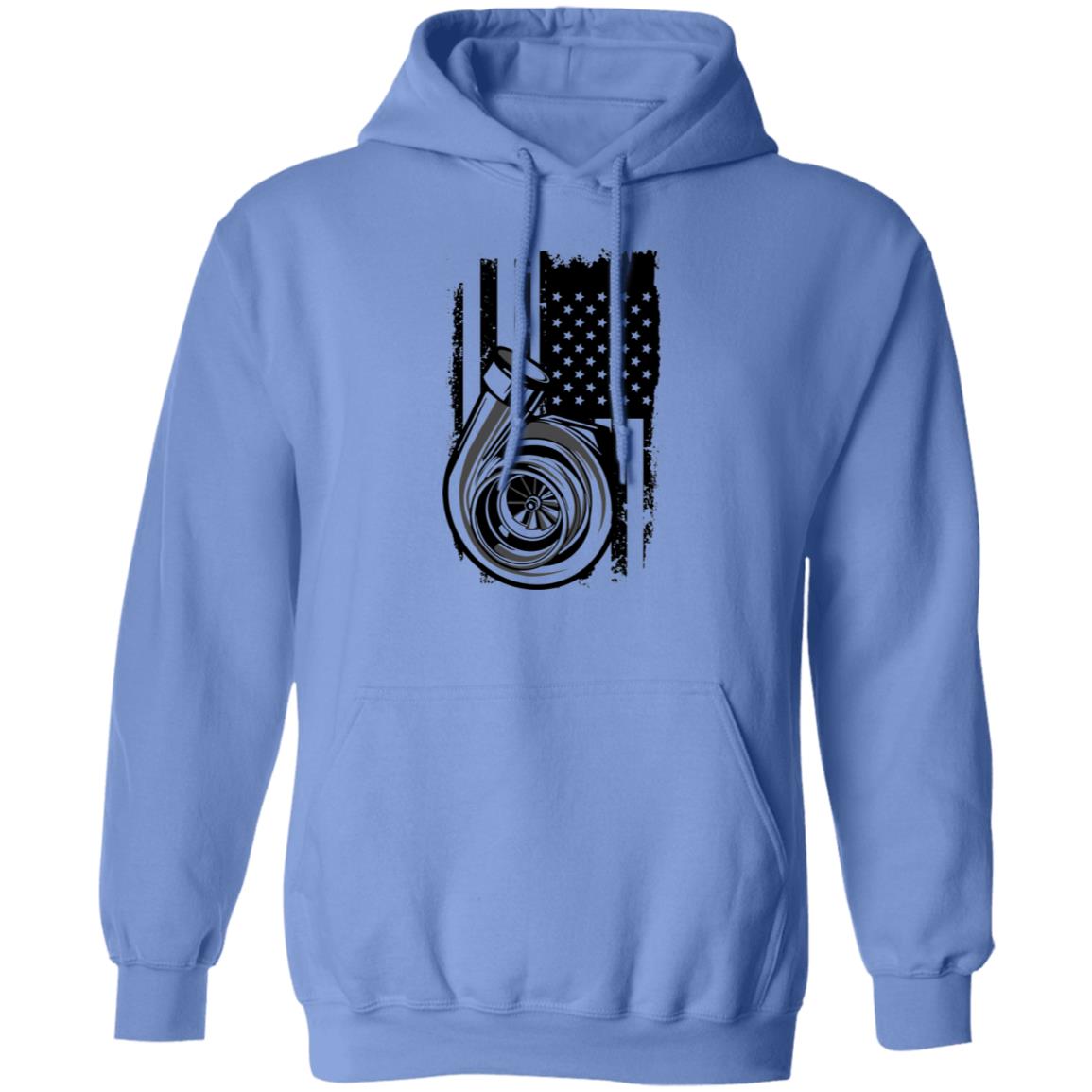Turbo Boosted American Flag Pullover Hoodie