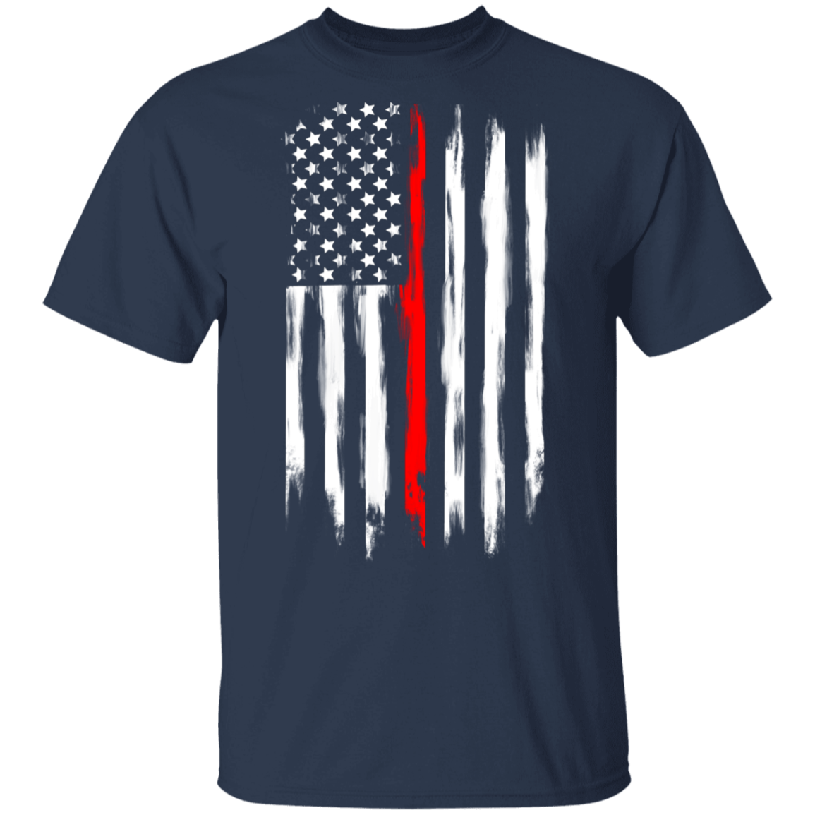Firefighter Thin Red Line American Flag T-Shirt