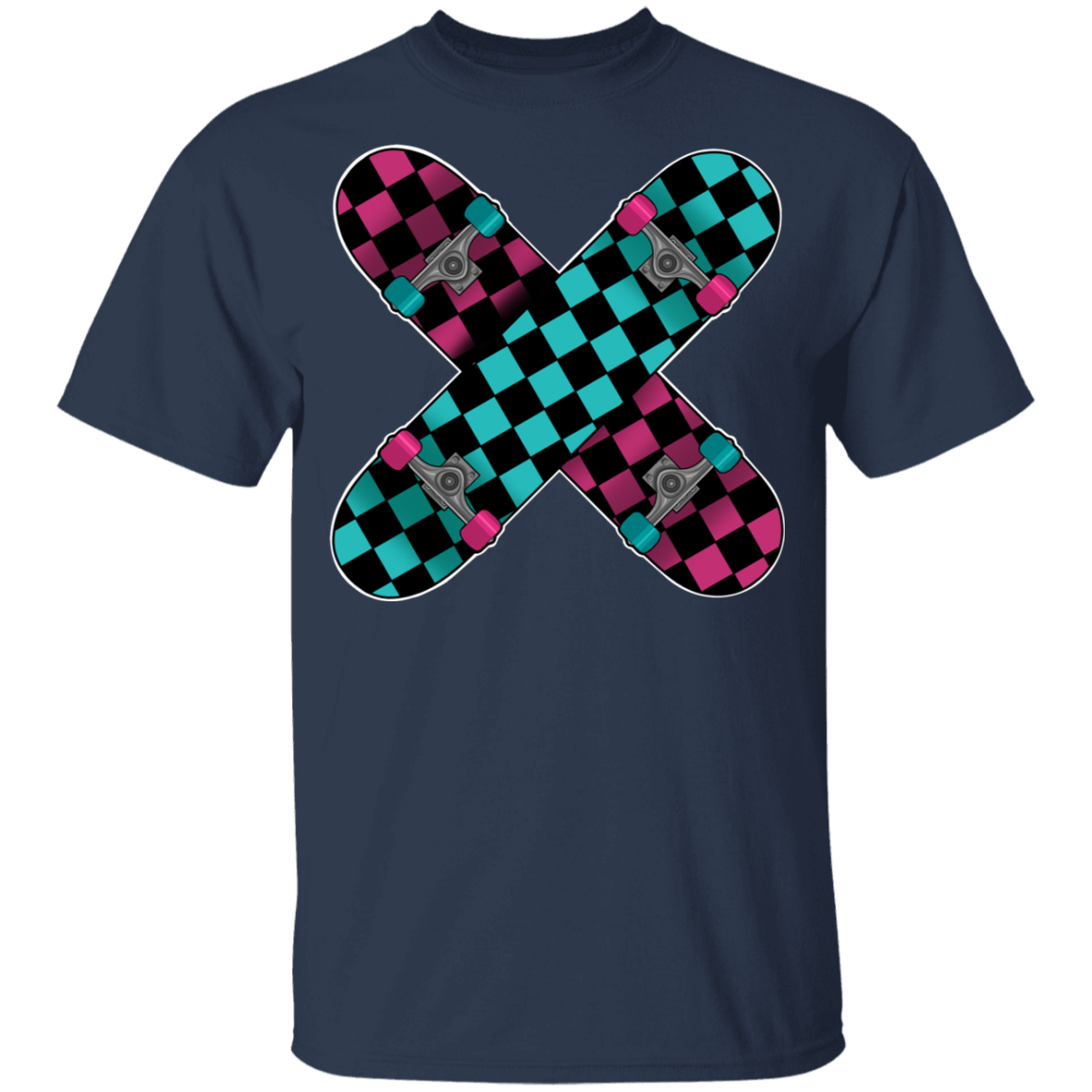 Retro 80's Checkered Skateboards Skateboarding Youth T-Shirt
