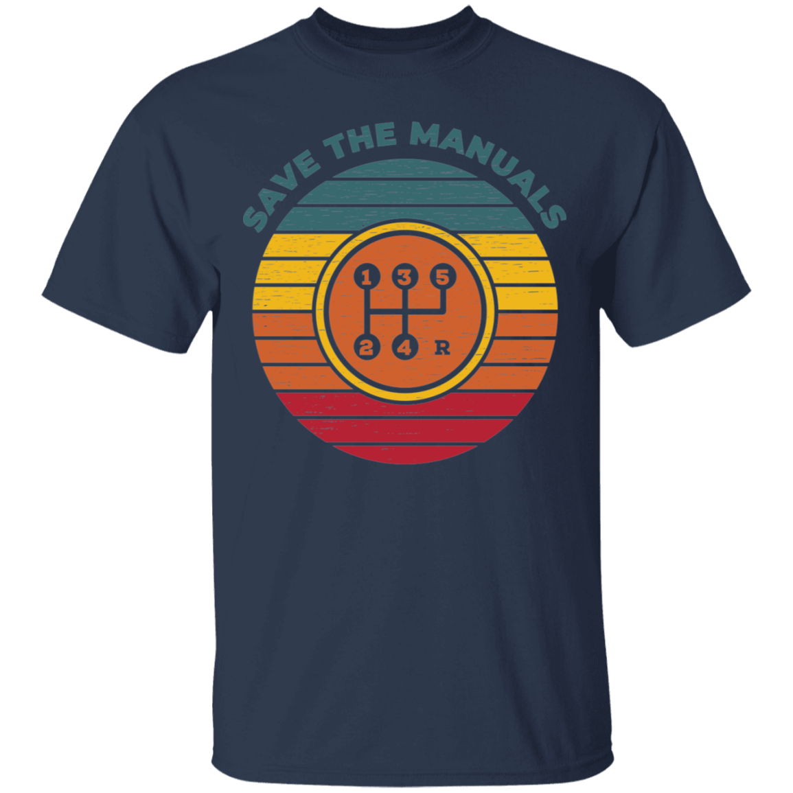 Save the Manuals Stick Shift 5 Speed T-Shirt