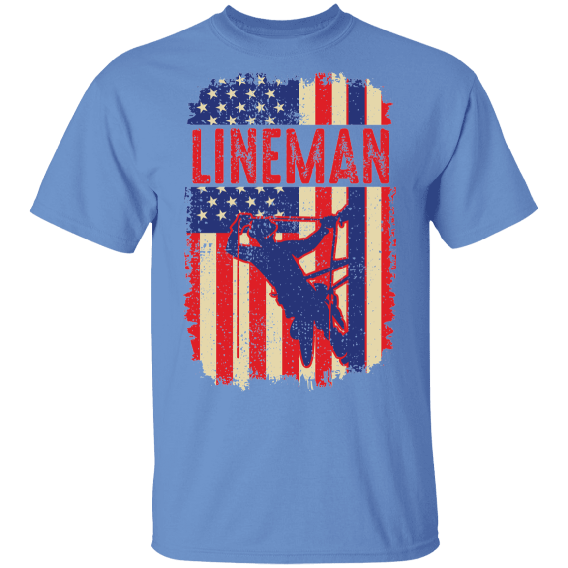 Lineman American Flag T-Shirt