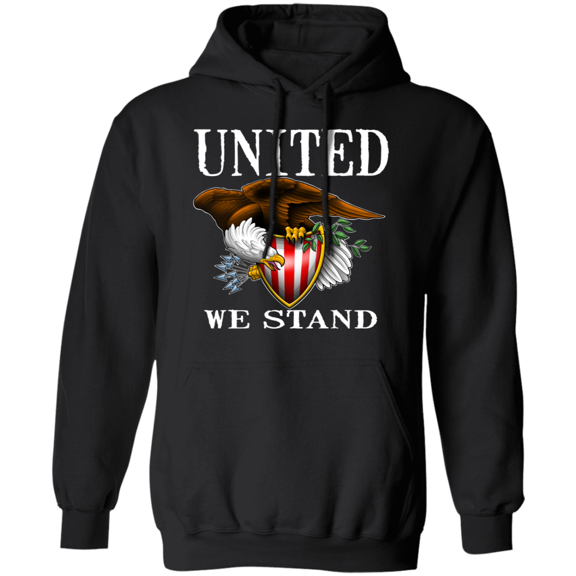 United We Stand Bald Eagle Pullover Hoodie