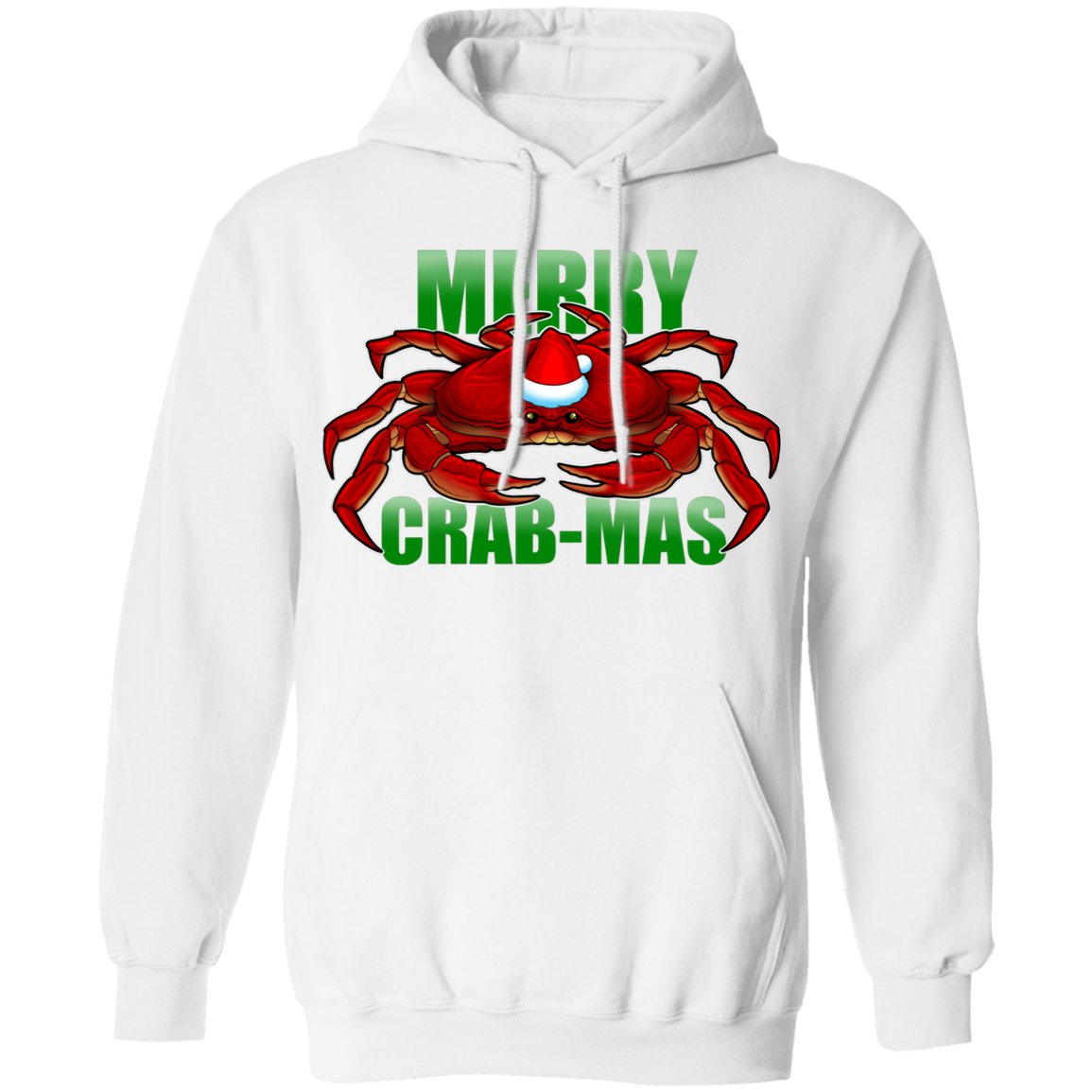 Merry Crab-Mas Saltwater Christmas Pullover Hoodie