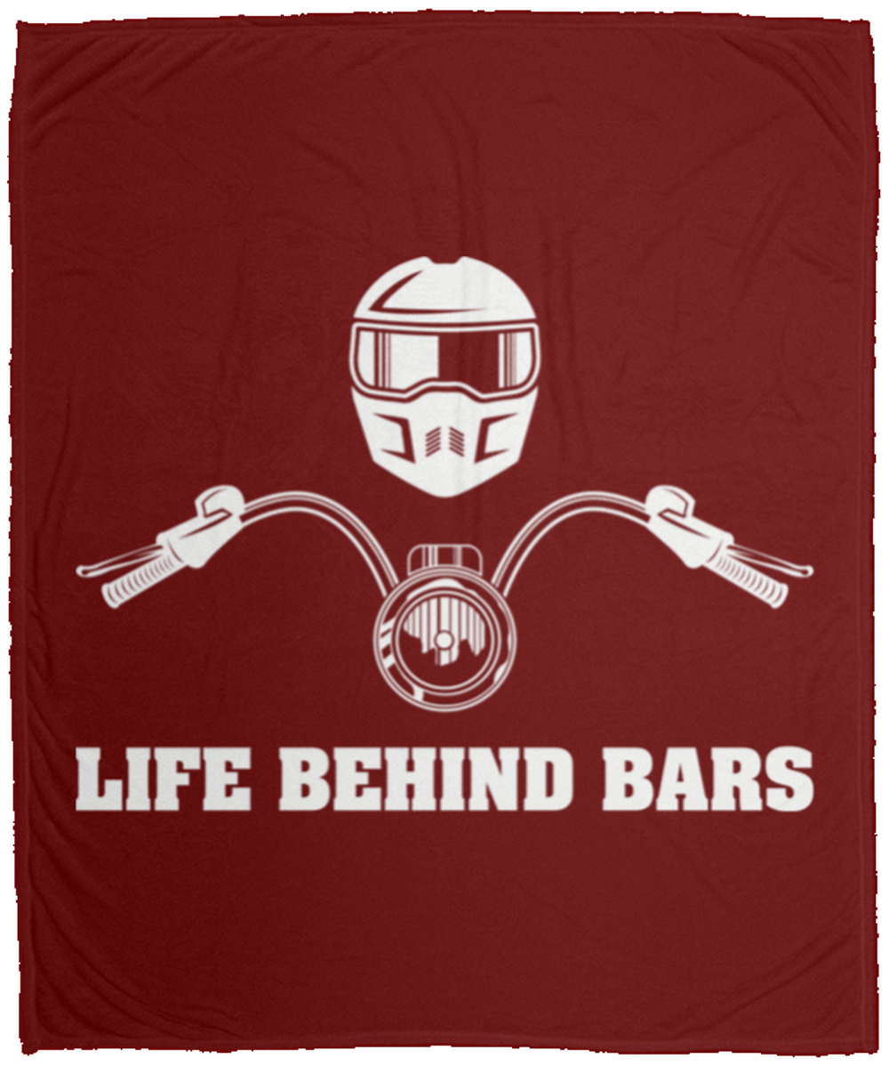 Life Behind Bars Funny Motorcycle Fleece Blanket - 50x60