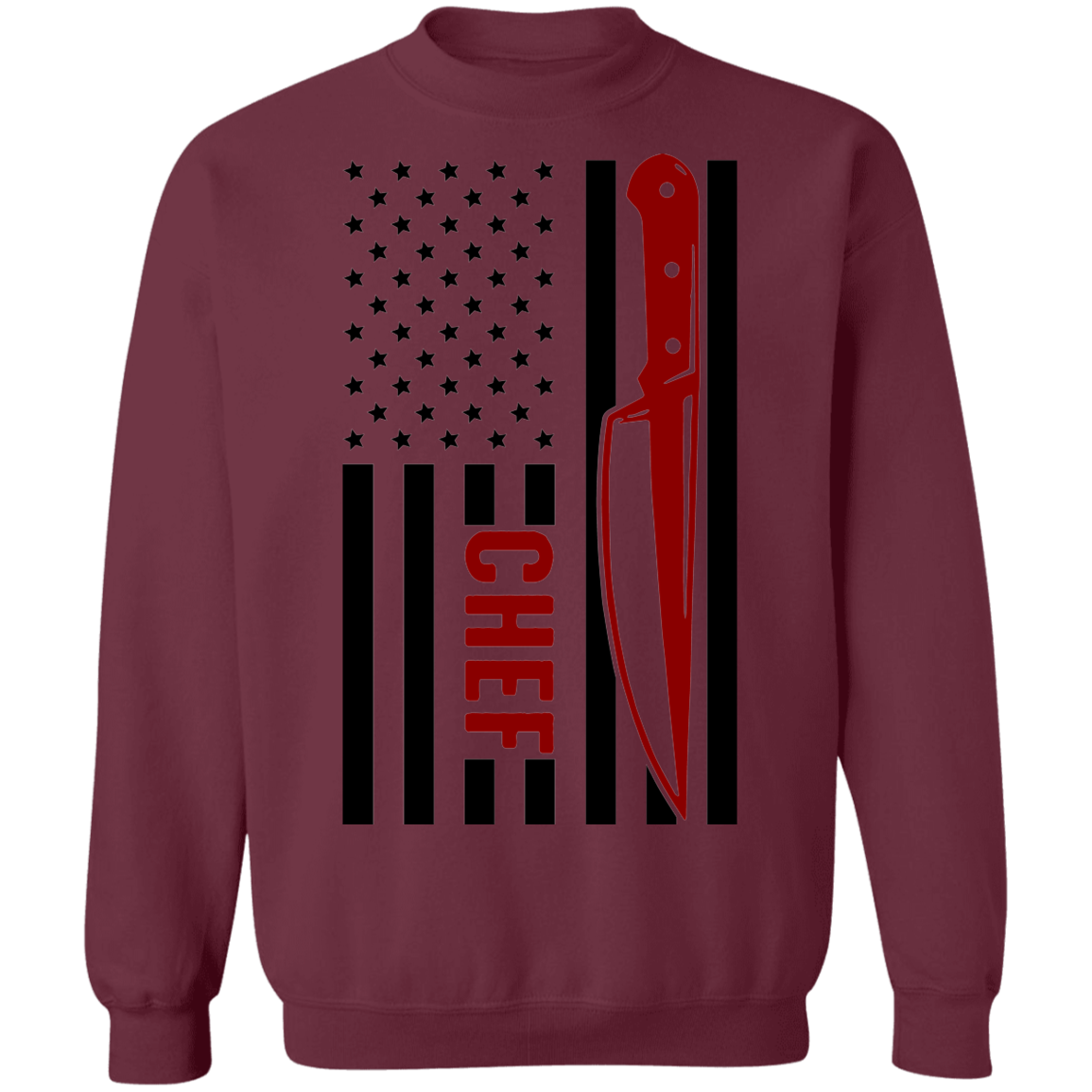 Chef American Flag Cooking Crewneck Sweatshirt