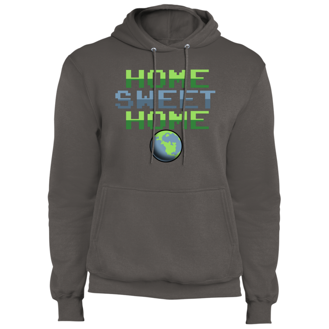 Men's Space Planet Earth Home Sweet Fleece Pullover Hoodie