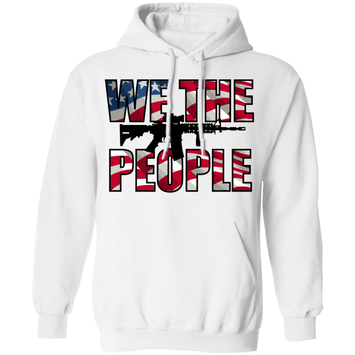 We The People American Flag Pullover Hoodie