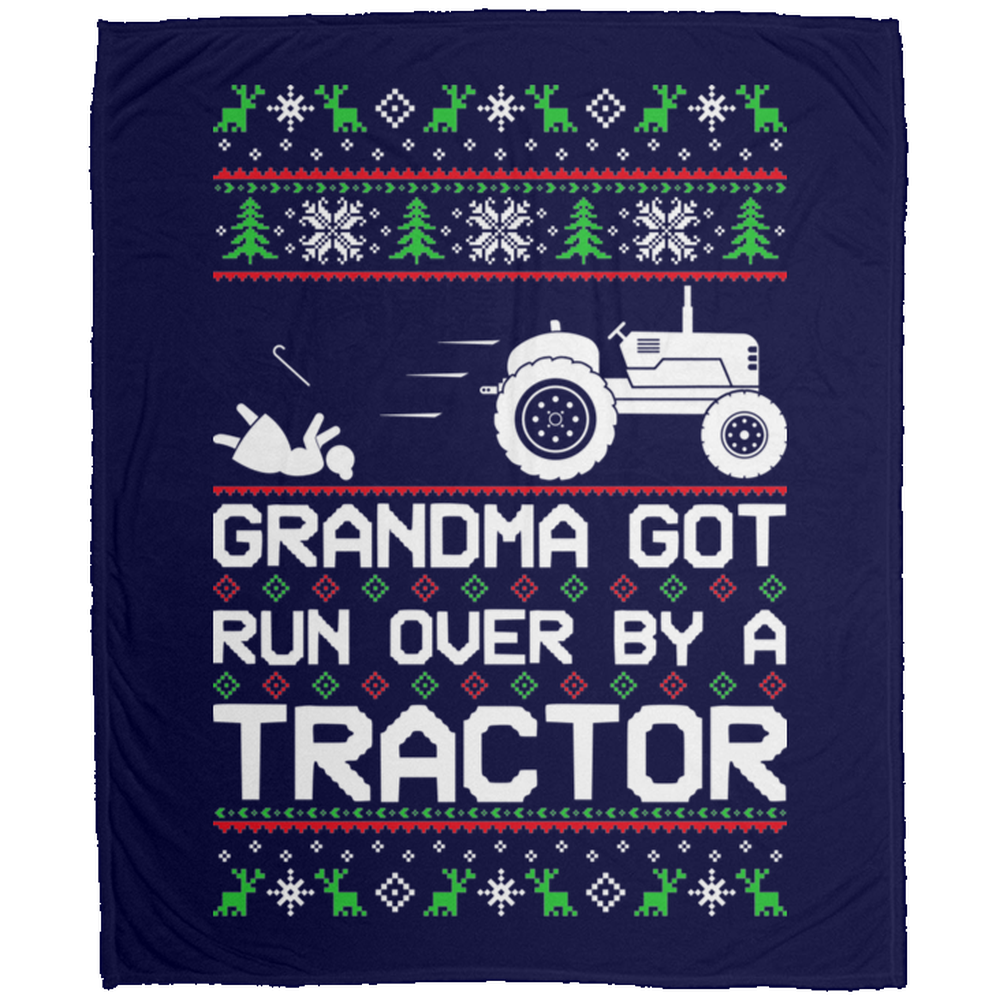 Wheel Spin Addict Christmas Tractor Fleece Blanket - 50x60