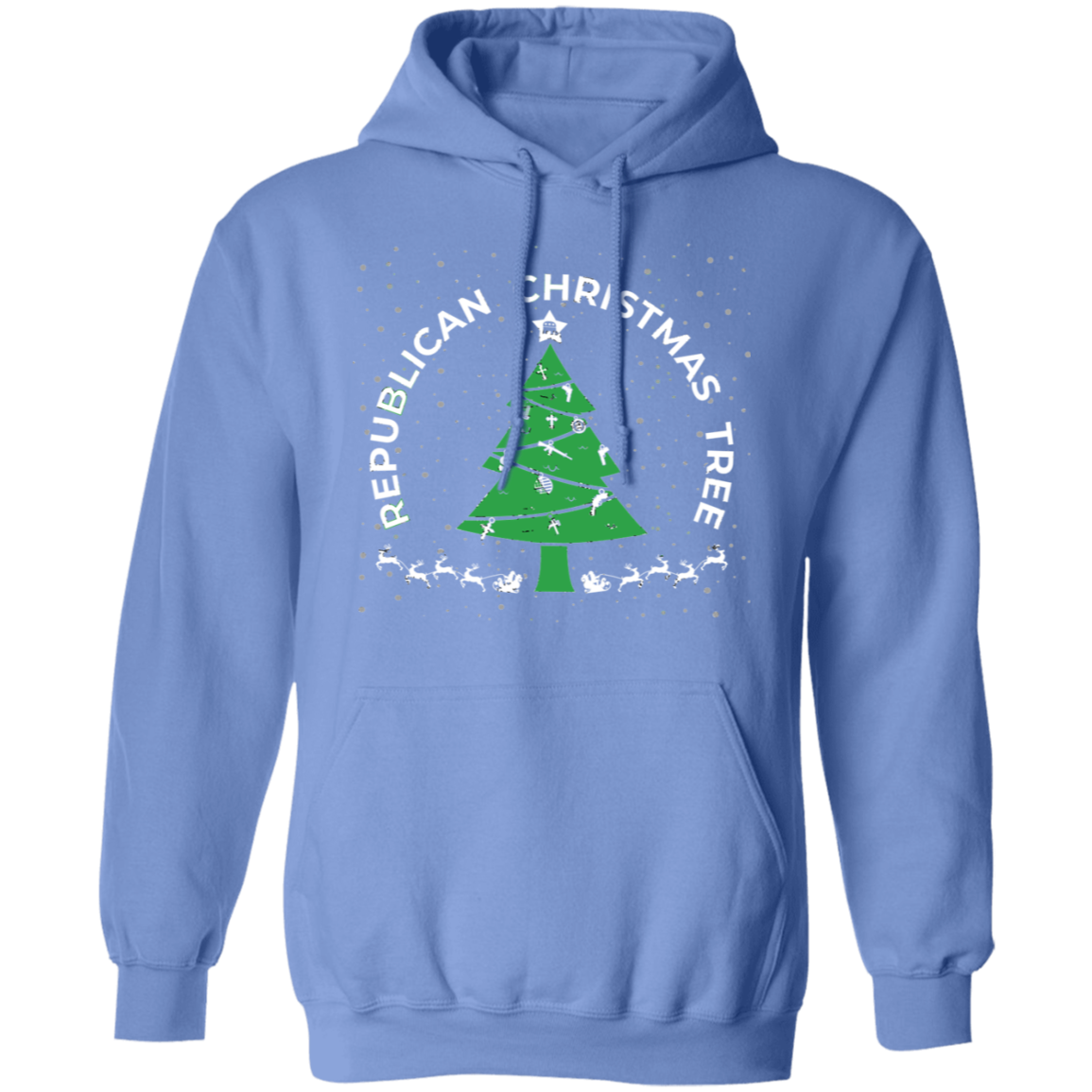 Republican Christmas Tree Ugly Christmas Pullover Hoodie
