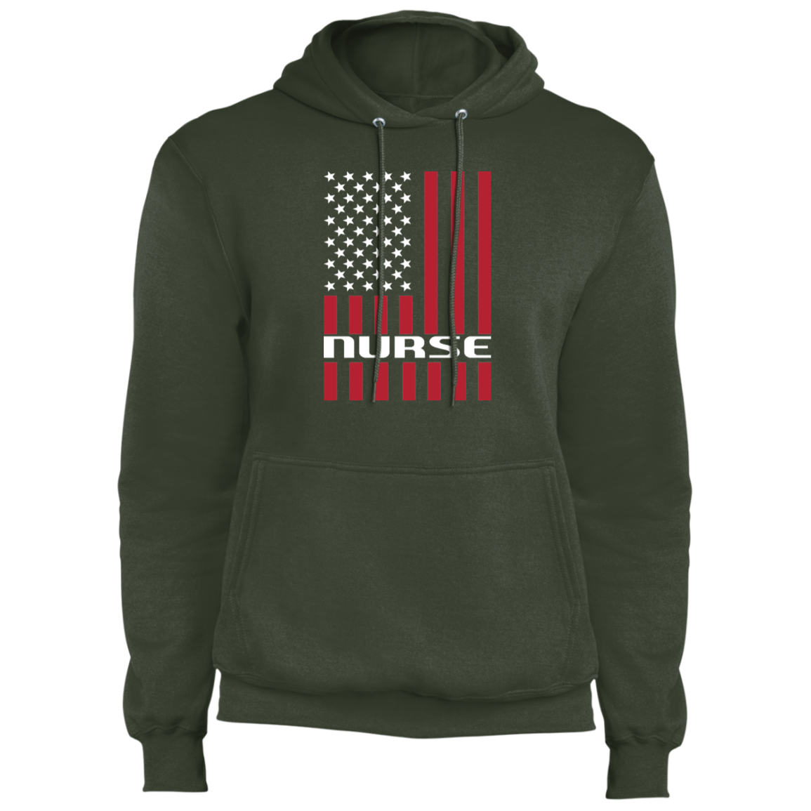 Nurse American Flag USA Premium Pullover Hoodie