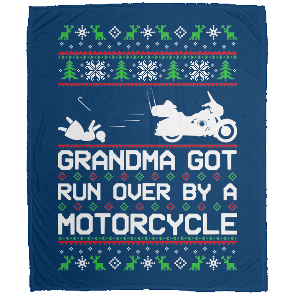 Wheel Spin Addict Christmas Motorcycle Cruiser HD Fleece Blanket - 50x60