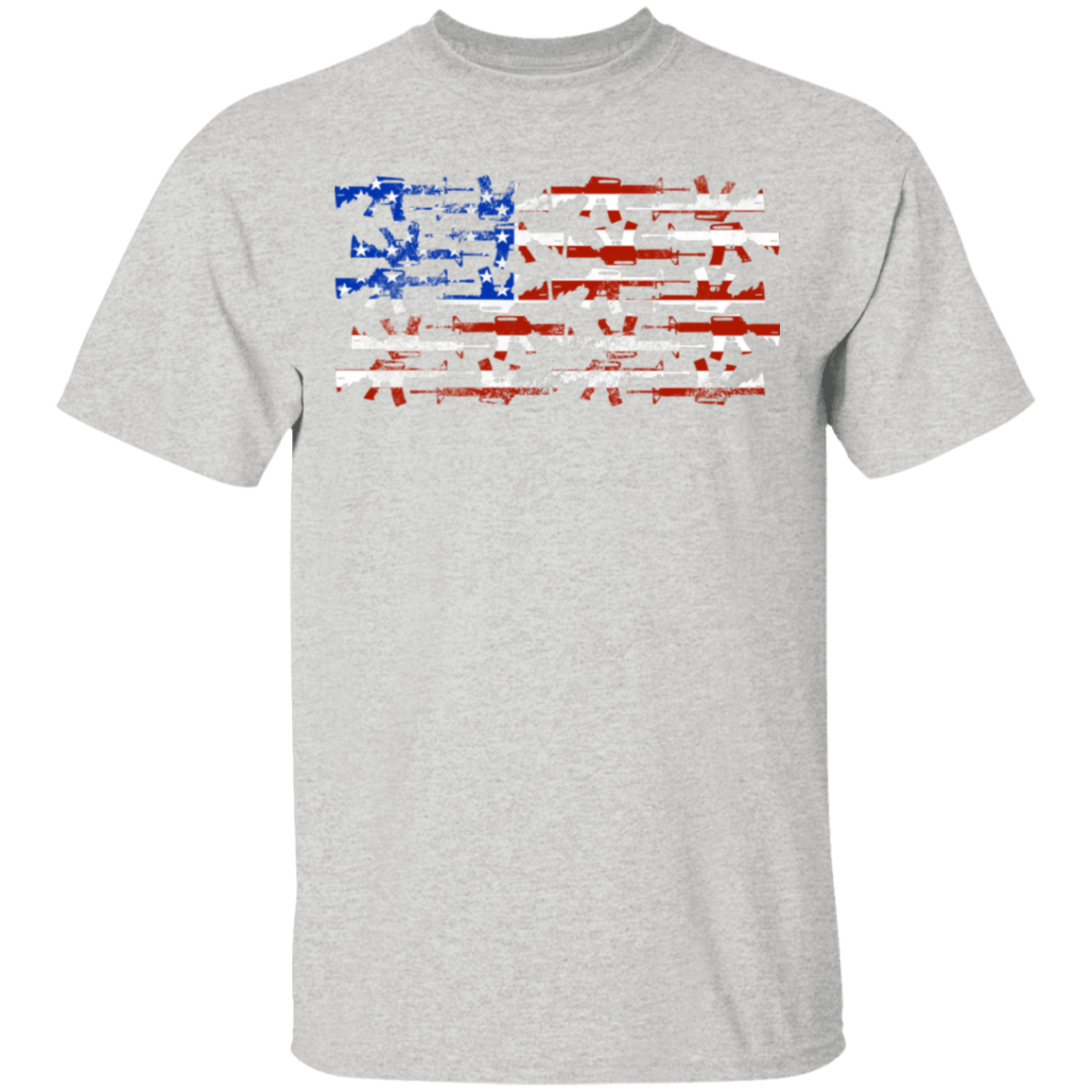 Rifle Firearm American Flag T-Shirt