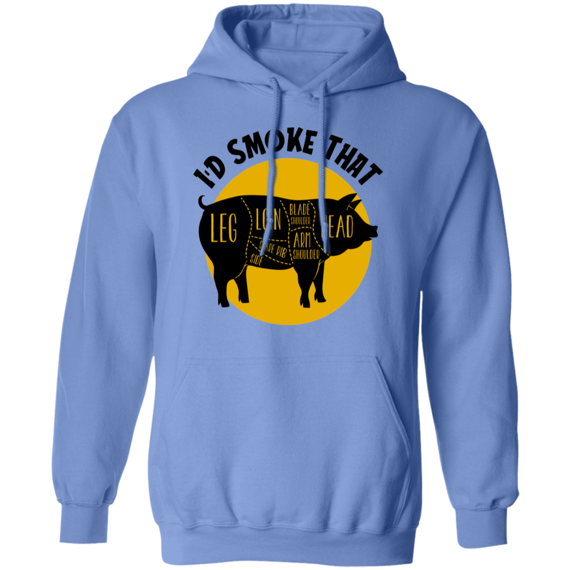 I'd Smoke That Pork BBQ Grilling Pullover Hoodie