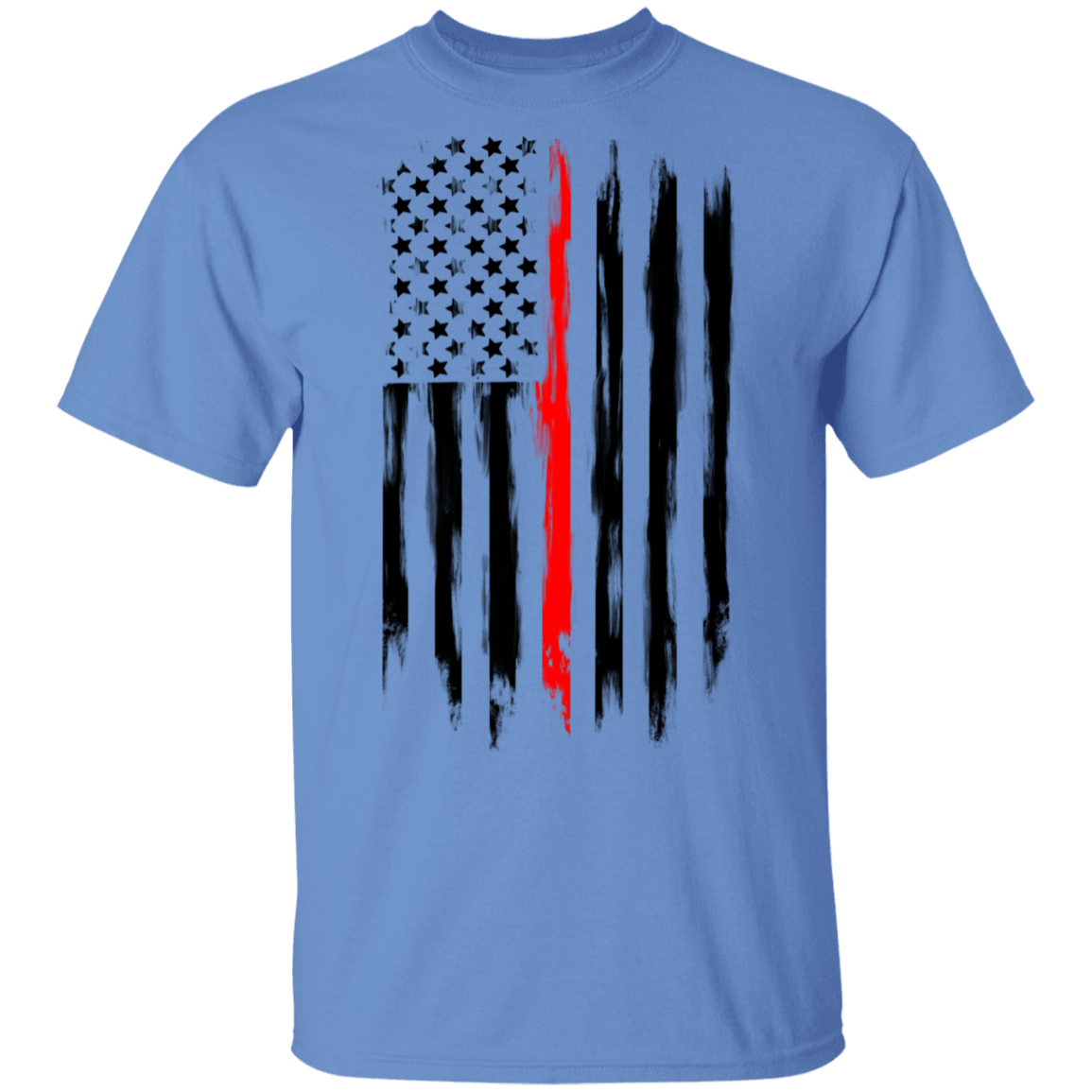 Firefighter Thin Red Line American Flag T-Shirt
