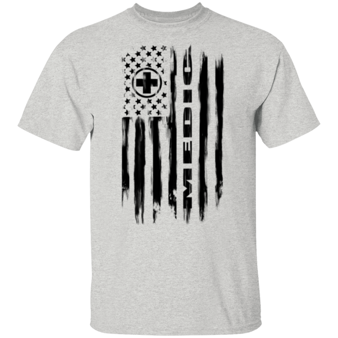 Medic Ambulance Nurse Hospital American Flag T-Shirt