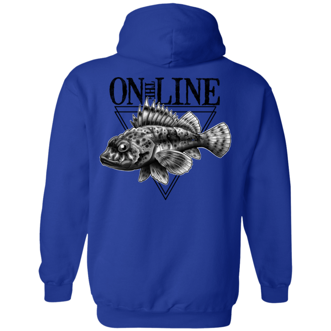 Sculpin Fish On The Line Saltwater Double Sided Pullover Hoodie