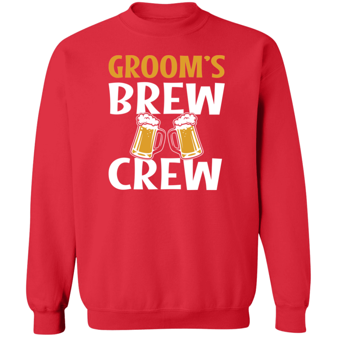 Bachelor Party Groom's Brew Crew Funny Crewneck Sweatshirt